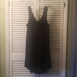 Black high low dress